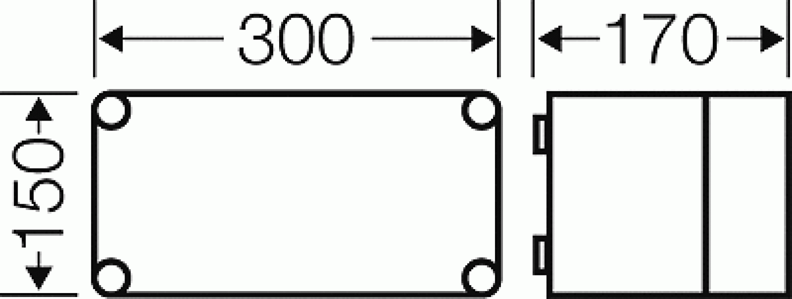 Hensel Mi0101 Leergehäuse 275x125x146 mm, nicht durchsichtiger Deckel