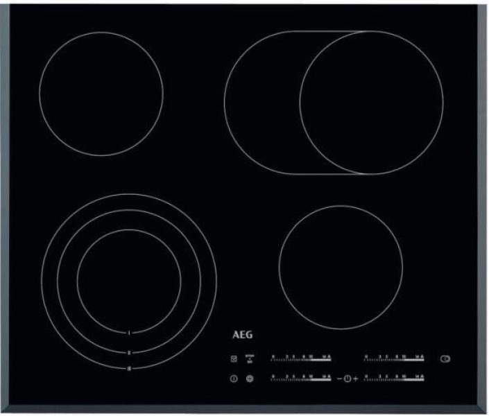 ARDEBO.de AEG HK654070FB Autarkes Glaskeramik Kochfeld, 59 cm breit, Facetten-Design, Sensor-Tasten, schwarz