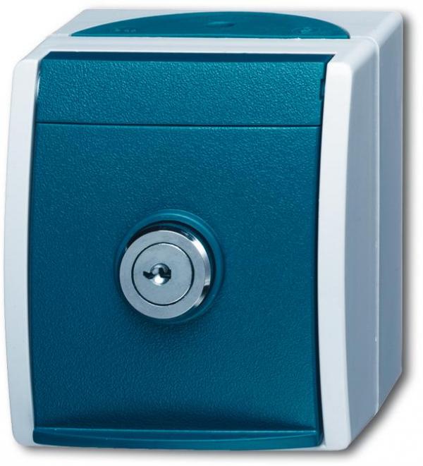 ARDEBO.de Busch-Jaeger 20 EWSL-53 SCHUKO® Steckdose, Grau/Blaugrün, ocean® (IP 44) (2CKA002083A0822)