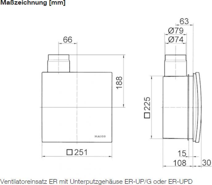Maico ER 60 VZ Ventilatoreinsatz mit Verzögerungszeitschalter (0084.0101)