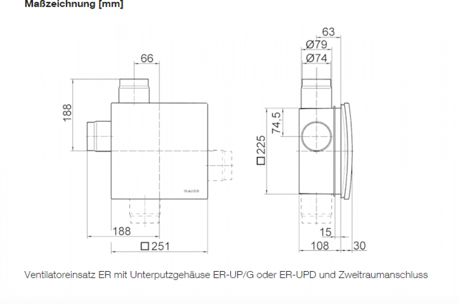 Maico ER 60 VZ Ventilatoreinsatz mit Verzögerungszeitschalter (0084.0101)