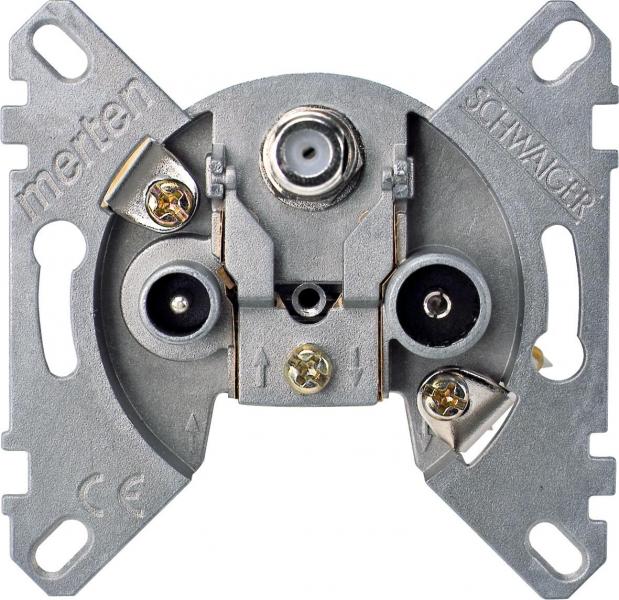 ARDEBO.de Merten Sat-Antennendose, 3fach, DIN EN 50083-1/A1, DIN EN 80083-2/A1, Unterputz (466097)