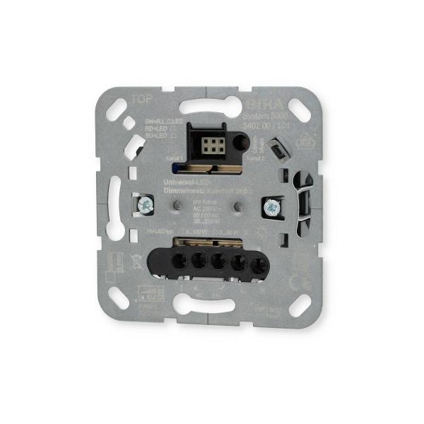 Gira 540200 Universal-LED-Dimmeinsatz, Komfort, 2-fach, System 3000