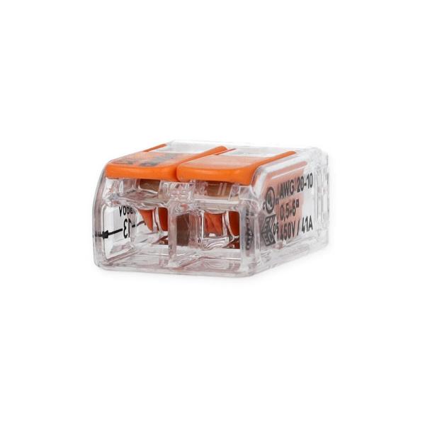 Wago 221-612 2 Leiter COMPACT Verbindungsklemme, 0,5-6 mm², transparent