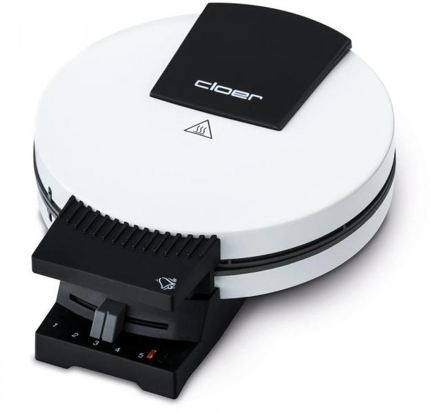 ARDEBO.de Cloer 181 Waffelautomat, 930W, stufenlos, weiß