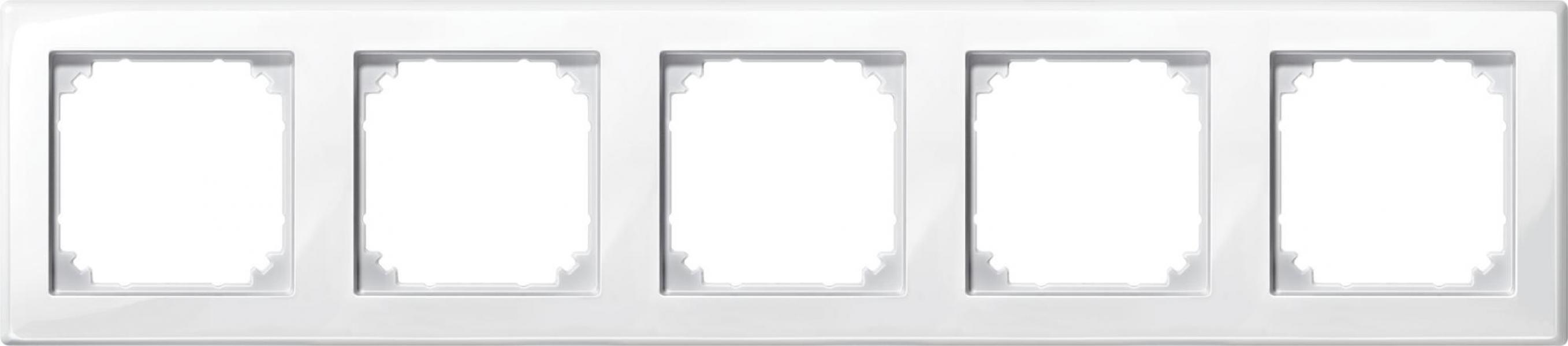 ARDEBO.de Merten Rahmen, M-SMART, 5fach, polarweiß glänzend (478519)