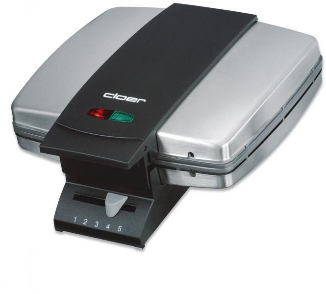 ARDEBO.de Cloer 1445 Brüsseler Waffelautomat, 930W, Edelstahl