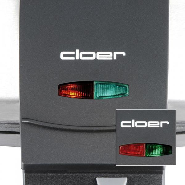 Cloer 1445 Brüsseler Waffelautomat, 930W, Edelstahl
