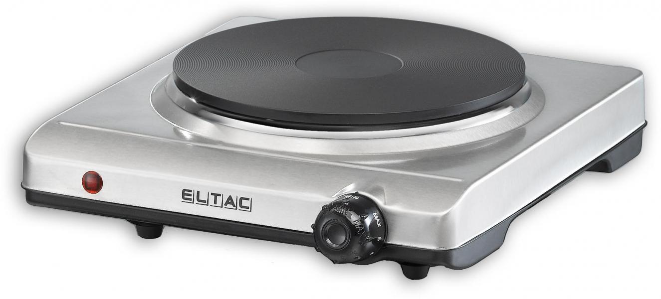 ARDEBO.de Eltac EK19 Kochplatte, 1500 W, Gussheizplatte, silber