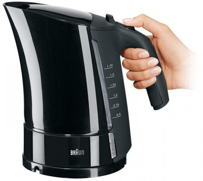 Braun WK500 AquaExpress Wasserkocher, 1,7l, 3000W, Schnellkochsystem, schwarz