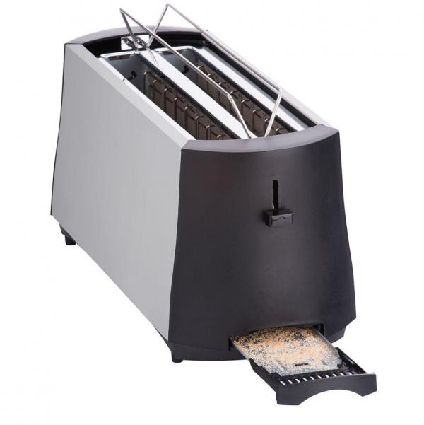 Cloer 3710 4-Scheiben-Toaster, 1380W, Temperatursensor, chrom