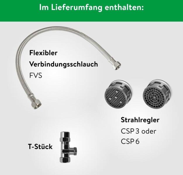 Clage MCX 7 EEK: A Kleindurchlauferhitzer elektrisch, 6,5 kW, Untertischmontage (15007)