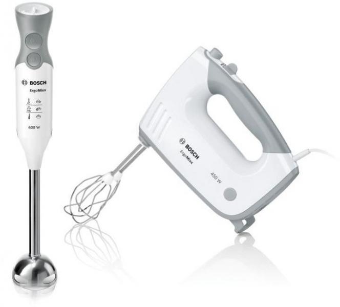 Bosch ErgoMixx MFQ36460 Handmixer, 450W, 5 Geschwindigkeitsstufen, weiß