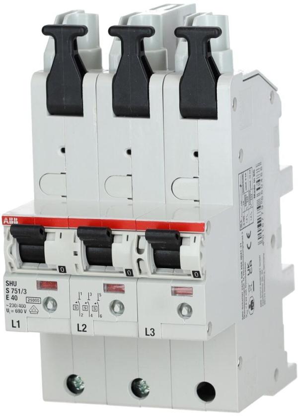 ABB S751/3-E40 selektiver Hauptsicherungsautomat, 40A, 3-Polig (2CDS781001R4402)