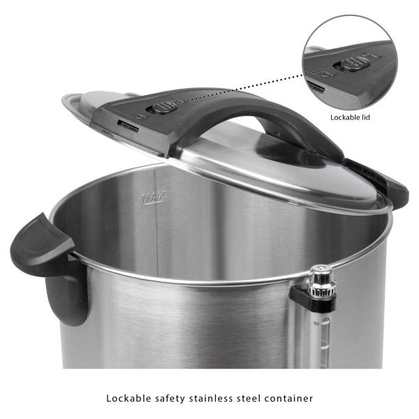 ProfiCook PC-HGA 1111 Heißgetränkeautomat, 1500 W, 16l, stufenlose Temperaturregelung, Füllstandsanzeige, edelstahl