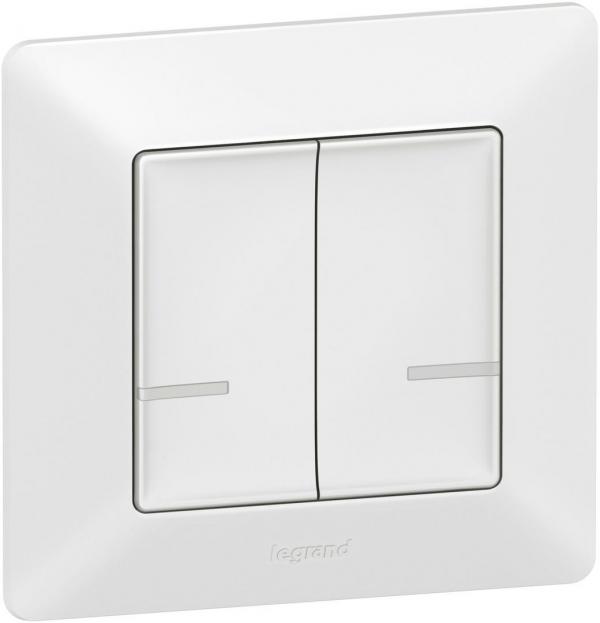 Legrand 752187 Valena Life with Netatmo Wandsender 2-fach, ultraweiß