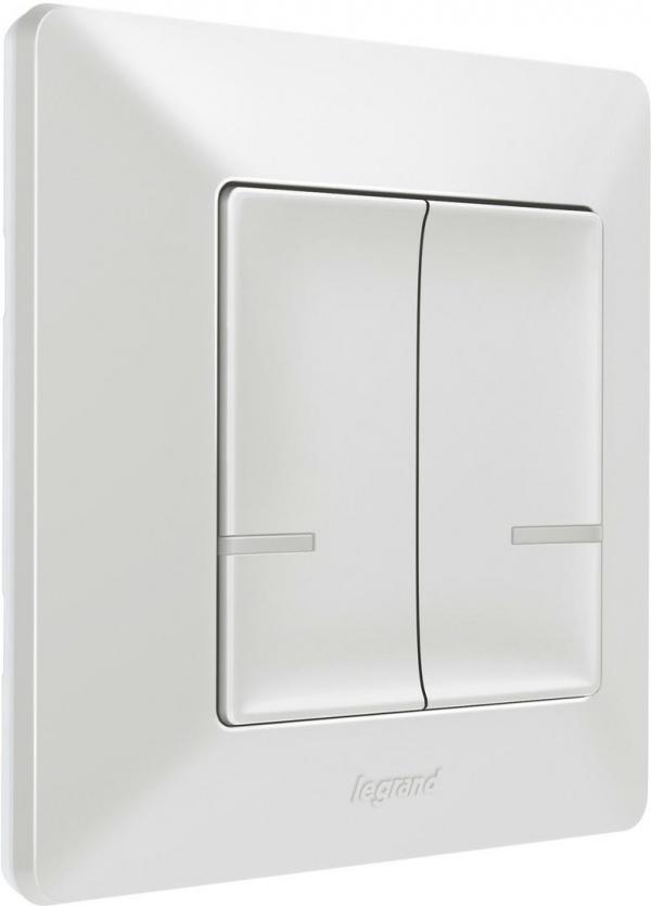 Legrand 752187 Valena Life with Netatmo Wandsender 2-fach, ultraweiß