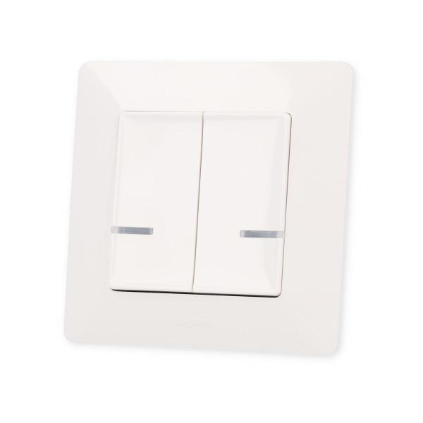 Legrand 752187 Valena Life with Netatmo Wandsender 2-fach, ultraweiß