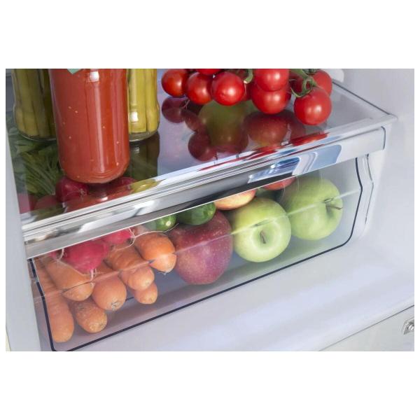 Amica KGCR 387 100 B Retro Kühl-Gefrierkombination, 55cm breit, 244 L, Automatische Abtauung, LED-Beleuchtung, Flaschengitter, beige