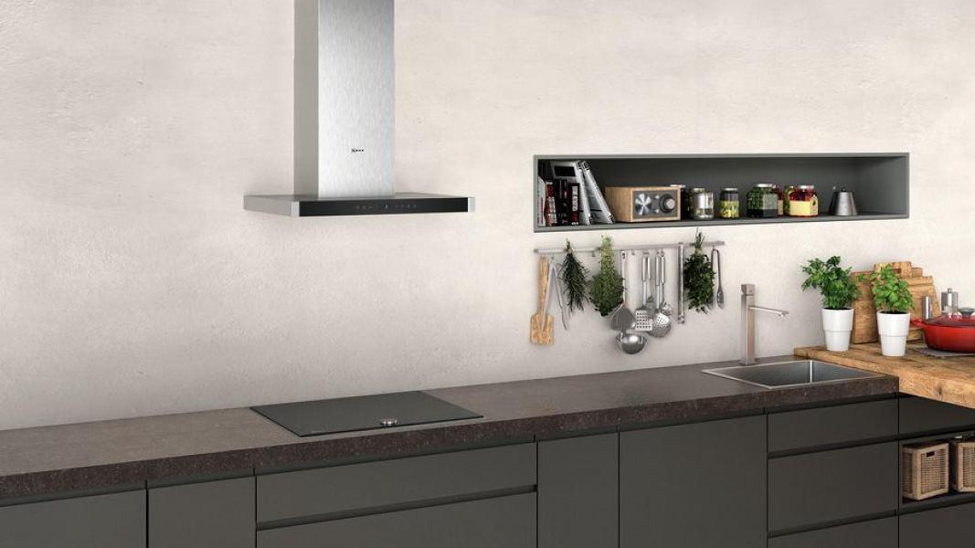 Neff D65BMP5N0 N70 EKK: A Wandhaube, 60cm breit, Ab-/Umluft, LED, TouchControl, Edelstahl