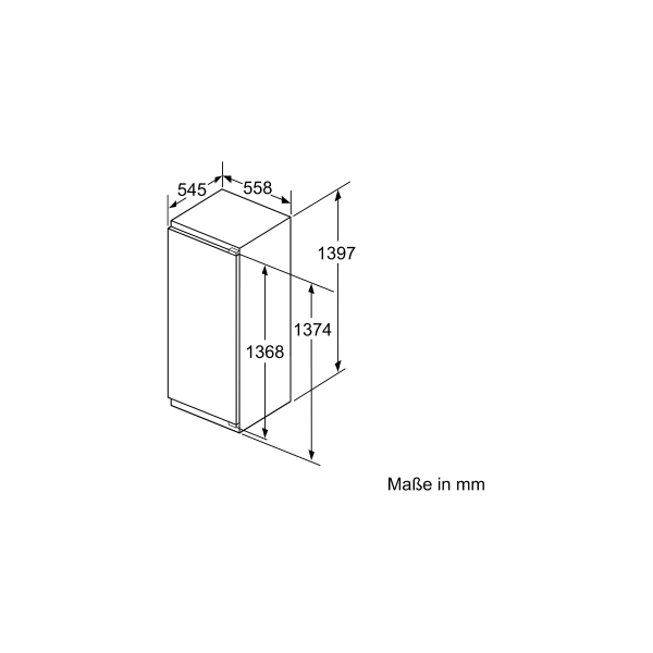 Siemens KI51FADE0 iQ700 Einbaukühlschrank, Nischenhöhe: 140 cm, 220 L, Festtürtechnik, superCooling, hyperFresh