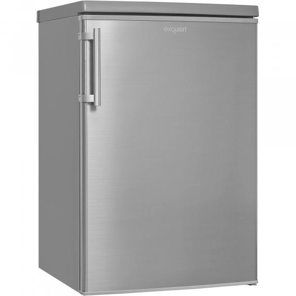ARDEBO.de Exquisit KS16-V-H-040E Stand Kühlschrank ohne Gefrierfach, 55 cm breit, 127 L, LED Beleuchtung, Edelstahloptik