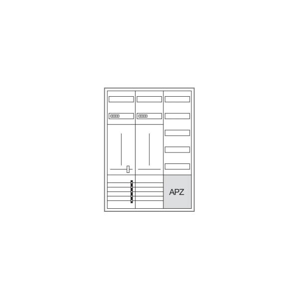 Hager ZB331X25 Komplettschrank, universZ, 2 ZP, 3P., APZ, VT5, H=1100 mm, 3-Feld, ESA