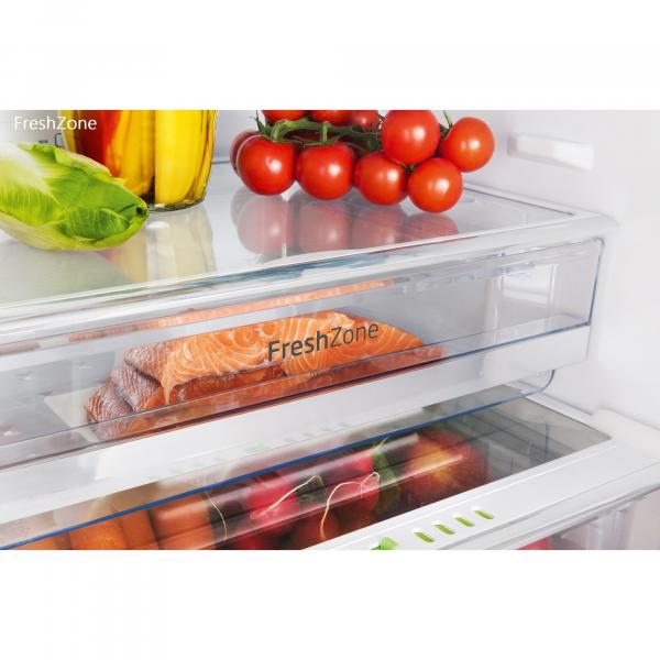 Amica KGCN 387 110 S Stand Kühl-Gefrierkombination, 54 cm breit, 170 cm hoch, 231 L, NoFrost, 0°C Freshzone, Air System, Superkühlen, Edelstahloptik schwarz