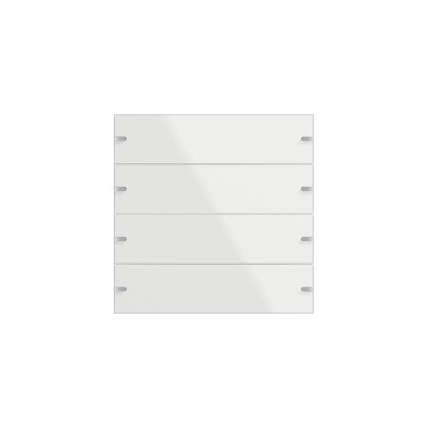 ARDEBO.de Gira 502412 Wippenset 4fach für Tastsensor 4, Glas weiß