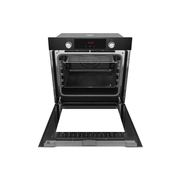 Amica EBPX 945 600 SM EEK: A+ Einbaubackofen, 60cm breit, 77 L, Pyrolyse, Eco-Funktion, 9 Backofenfunktionen, schwarz matt