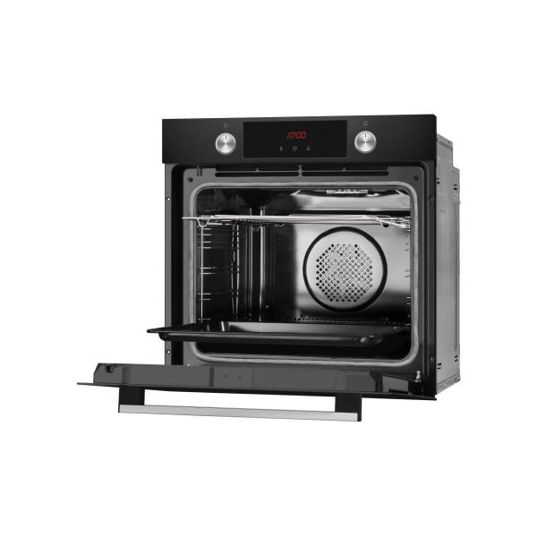Amica EBPX 945 600 SM EEK: A+ Einbaubackofen, 60cm breit, 77 L, Pyrolyse, Eco-Funktion, 9 Backofenfunktionen, schwarz matt