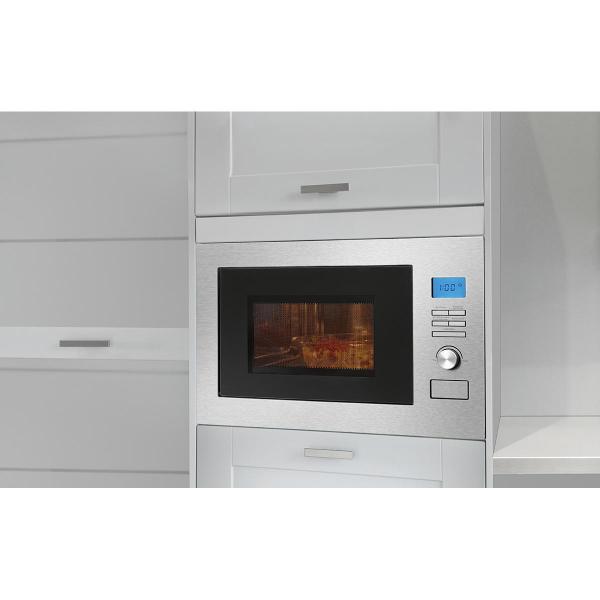 Bomann MWG 3001 H EB Einbau-Mikrowelle, 900/1300/2300 W, 25 L, Heißluft, Timer, edelstahl (630011)