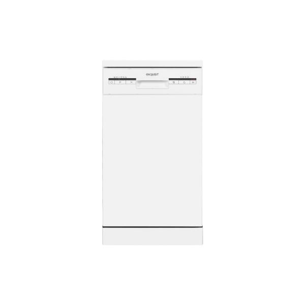 ARDEBO.de Exquisit GSP9109-030E Standgeschirrspüler, 45 cm breit, 9 Maßgedecke, Abklappbarer Tellerhalter, Extra trocknen, weiß