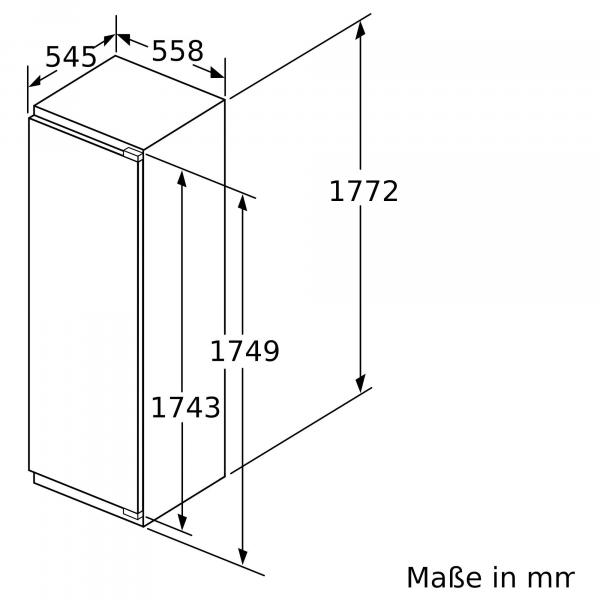 Neff KI1813FE0 N70 Einbaukühlschrank, Nischenhöhe: 177,5 cm, 319 L, Festtürtechnik, FreshSafe2, VarioShelf