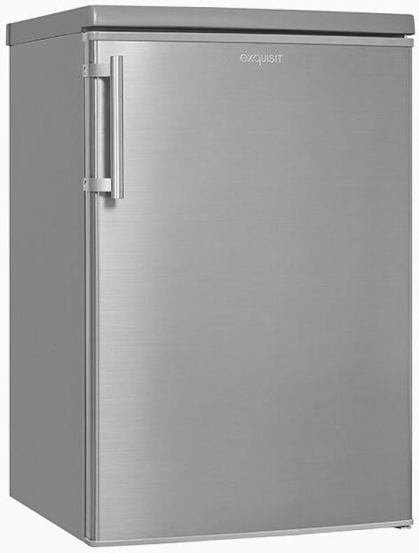ARDEBO.de Exquisit KS16-4-HE-040D Standkühlschrank mit Gefrierfach, 55 cm breit, 109 L, LED Beleuchtung, inoxlook