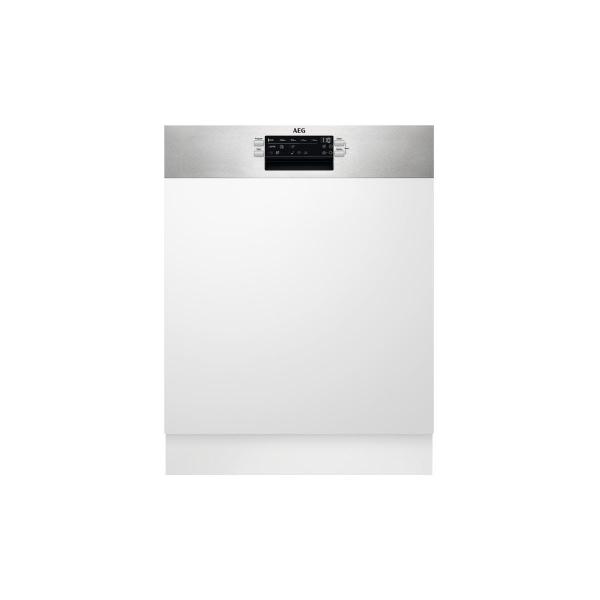 ARDEBO.de AEG FEE53680ZM Teilintegrierter Geschirrspüler, 60 cm breit, 13 Maßgedecke, AirDry, QuickLift, Satelliten-Sprüharm, edelstahl