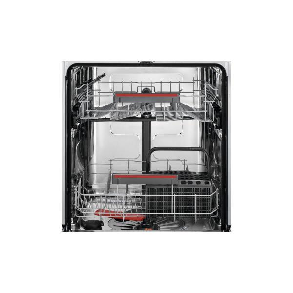 AEG FEE53680ZM Teilintegrierter Geschirrspüler, 60 cm breit, 13 Maßgedecke, AirDry, QuickLift, Satelliten-Sprüharm, edelstahl