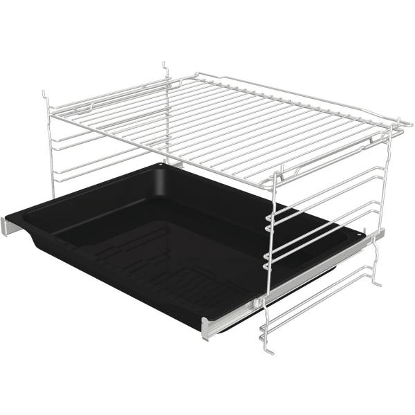 Gorenje Black Set 4 Pyrolyse Einbau-Herdset mit Glaskeramikkochfeld (BCPX6737E05BG+ECD634X), 60cm breit, Pyrolyse, Pizza Funktion, Schwarz