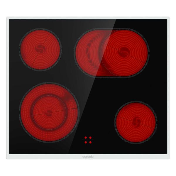 Gorenje Black Set 4 Pyrolyse Einbau-Herdset mit Glaskeramikkochfeld (BCPX6737E05BG+ECD634X), 60cm breit, Pyrolyse, Pizza Funktion, Schwarz