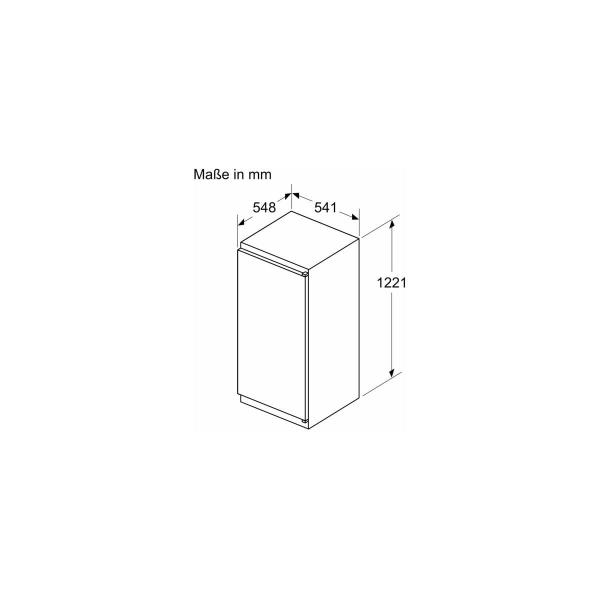 Neff KI2421SE0 N 30 Einbaukühlschrank mit Gefrierfach, Nischenhöhe: 122 cm, 187 L, Schlepptürtechnik, Fresh Safe, Eco Air Flow