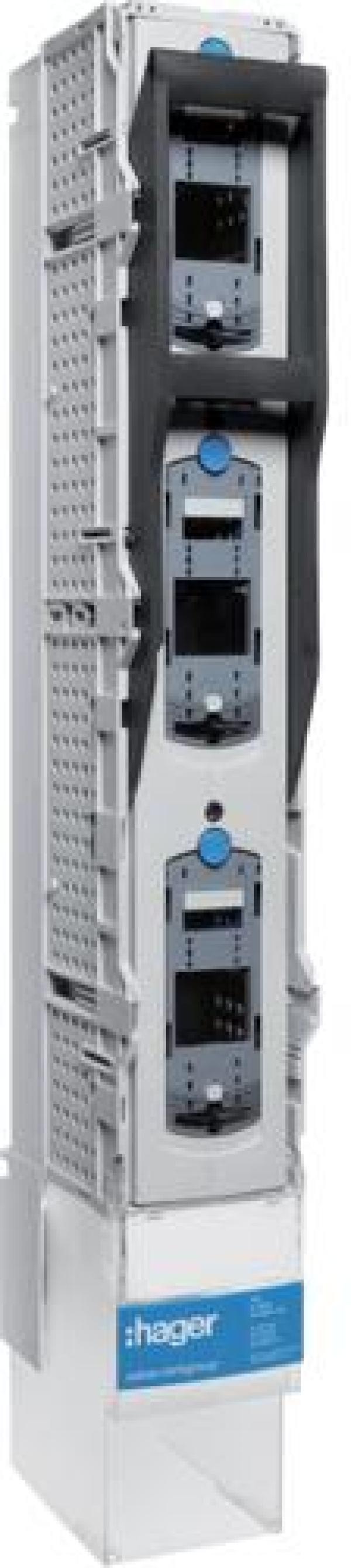 ARDEBO.de Hager LVSR2VPVK4 NH-Sicherungs-Lastschaltleiste, LV, NH2, 185mm, 3-polig, V-Bett mit Klemmen