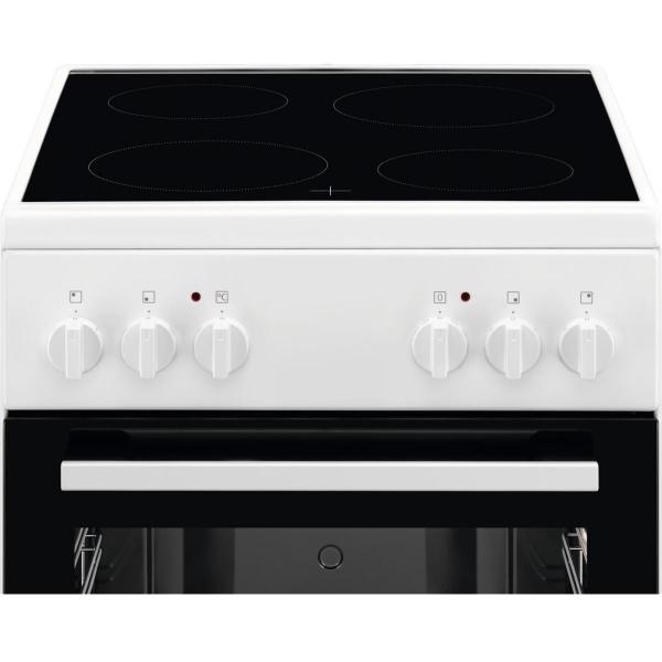 AEG CCB50080BW EEK: A Standherd mit Glaskeramikkochfeld, 50 cm breit, 60 L, Leichtreinigungstür, Geschirrwagen, weiß (943005257)