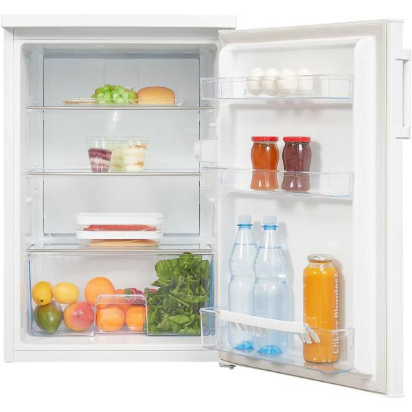 Exquisit KS16-V-H-010E Standkühlschrank, 56 cm breit, 133 L, Thermostat-Beleuchtung, weiß