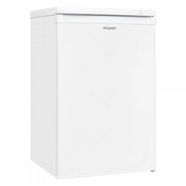 Exquisit GS80-040E Stand Gefrierschrank, 55c m breit, 91 L, transparente Schubladen, weiß