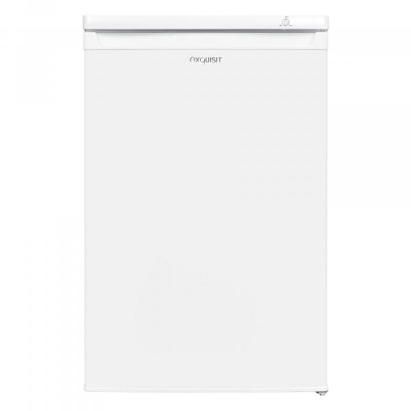 Exquisit GS80-040E Stand Gefrierschrank, 55c m breit, 91 L, transparente Schubladen, weiß