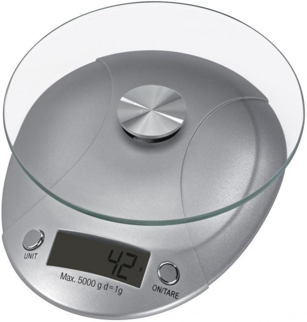 ARDEBO.de Xavax Milla Digitale Küchenwaage, max. 5kg, Abschaltautomatik, silber