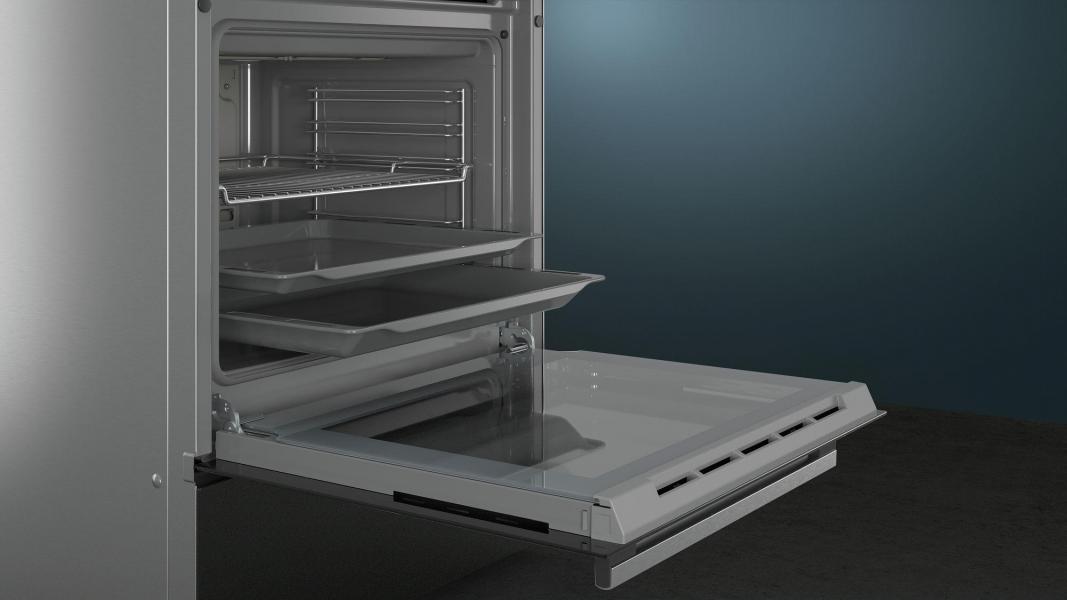 Siemens HK9S5A240 iQ500 EEK: A Elektro-Standherd, Glaskeramik, 60 cm breit, Schnellaufheizung, cookControl10, 3D-Heißluft, Edelstahl
