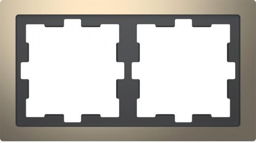 ARDEBO.de Merten D-Life Metall Rahmen, 2fach, nickelmetallic (MEG4020-6550)