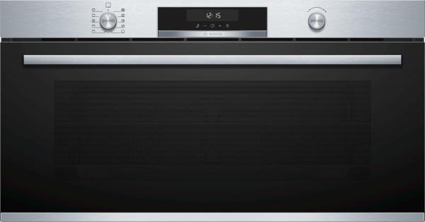 ARDEBO.de Bosch VBC5580S0 Serie 6 EEK: A+ Einbaubackofen, 90cm breit, 85 L, Kindersicherung, Teleskopauszug, Heißluft, edelstahl