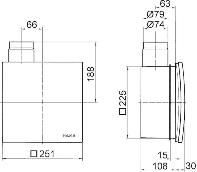 Maico ER 60 Ventilatoreinheit (840.100)